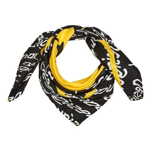 Desigual - SMILEY SQUARE - Noir / Blanc / Jaune