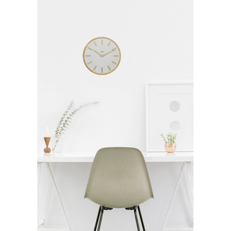 Horloge murale Epsilon Ø 30 cm - Bois naturel