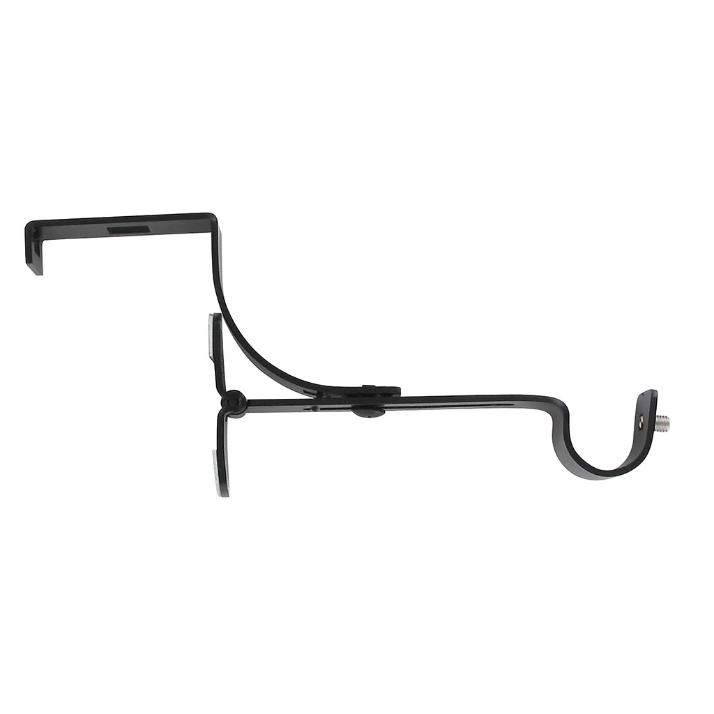 Support tringle pour caisson volet roulant noir satiné D 20mm