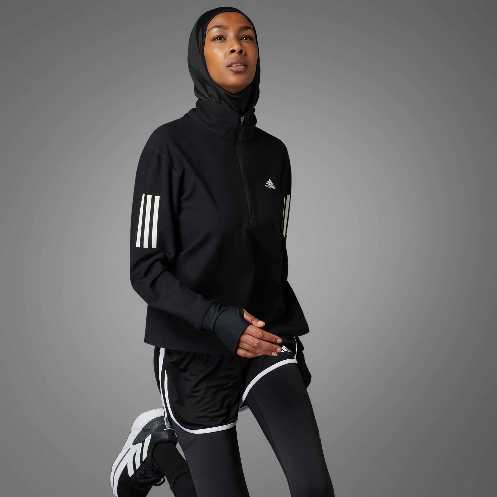 Own The Run 1/2 Zip Dame Black