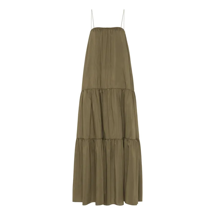 Matteau Robe Voluminous Tiered | Vert olive