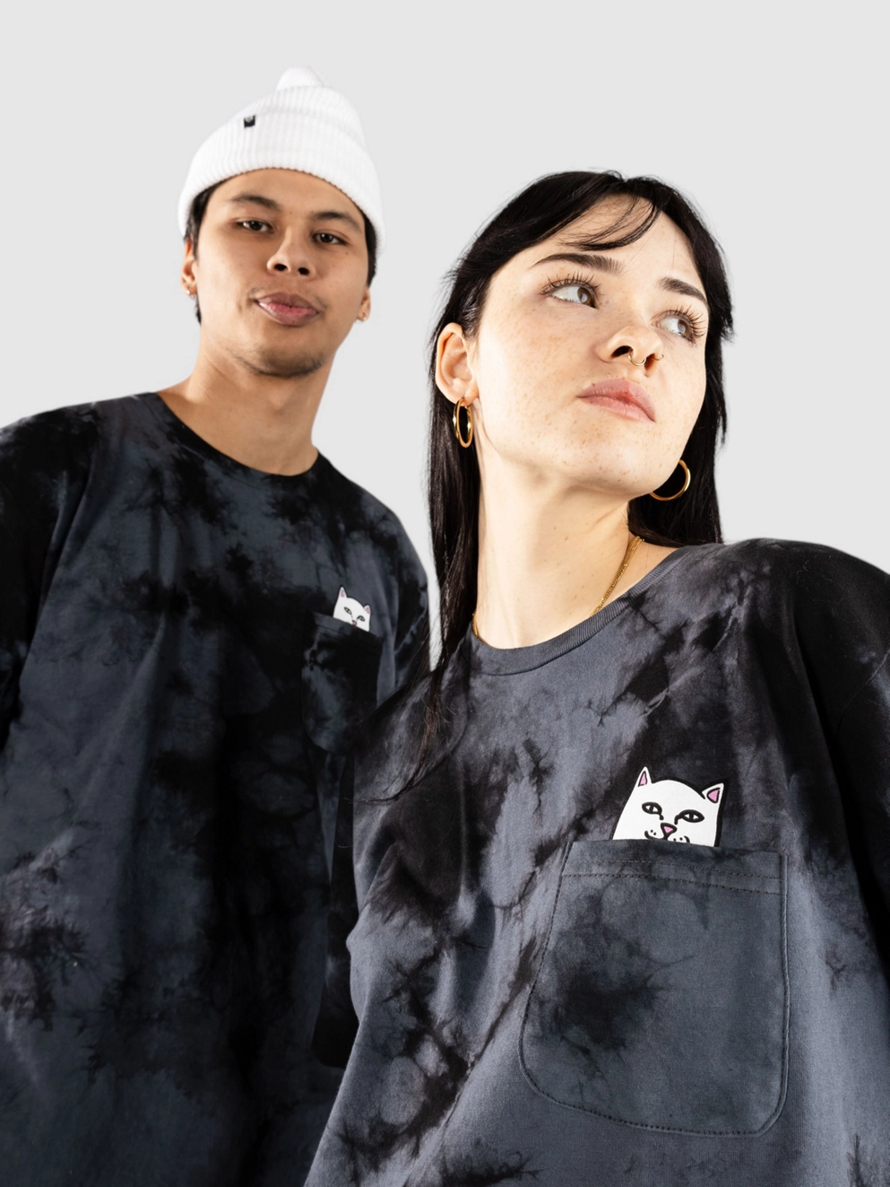 RIPNDIP Lord Nermal Pocket T-Shirt black grey lightening was