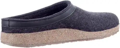 Haflinger donkergrijs 713001 - maat 43 pantoffer grijs - maat 43 Calandschoen