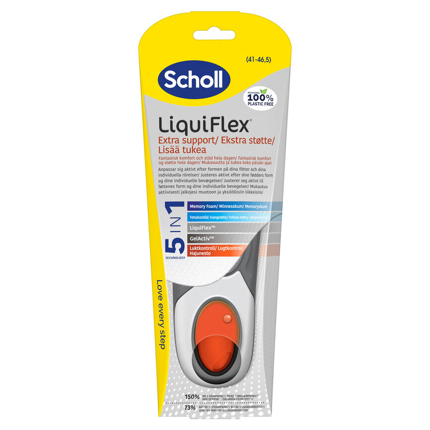 Scholl Liquiflex såle ekstra støtte  L 1 par