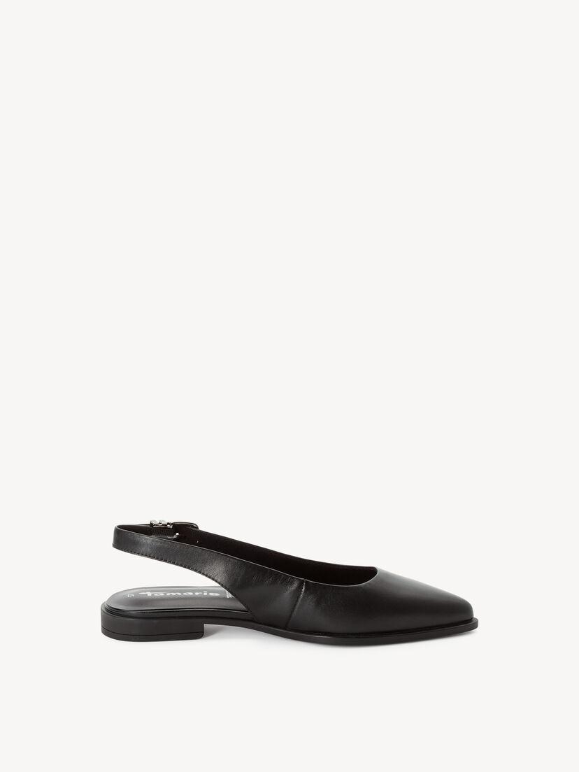 Leren Slingpumps - zwart
