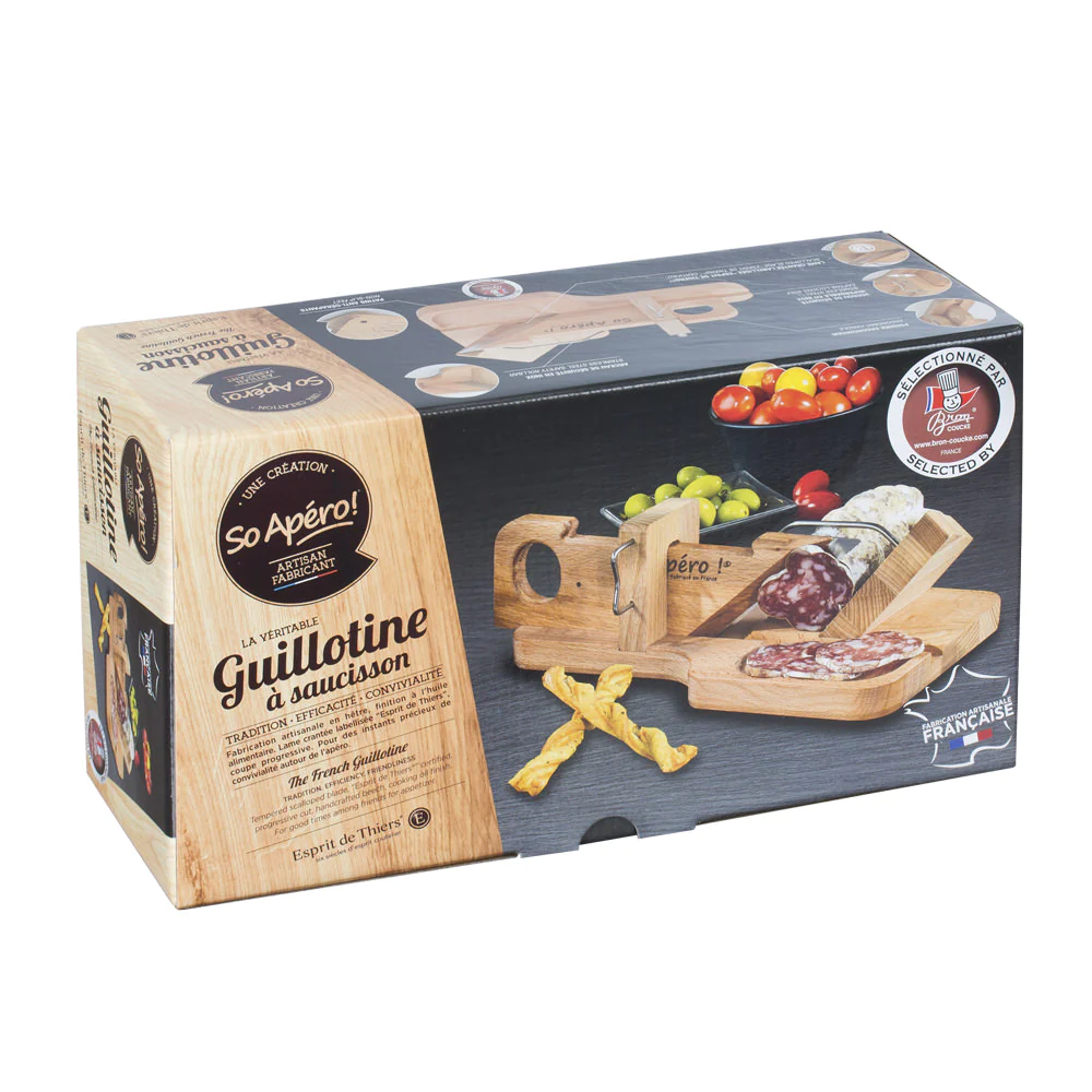Guillotine à saucisson en bois de hêtre So Apéro Roger Orfèvre