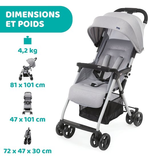 Poussette OHlala 3   Grey Mist        de               Chicco