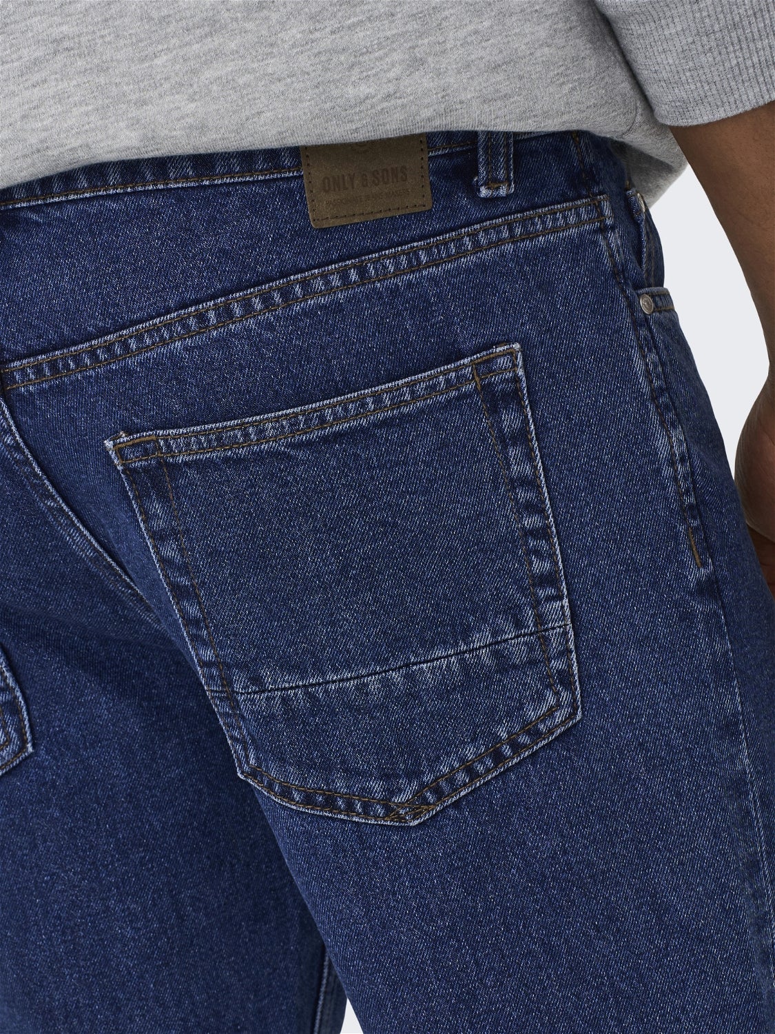 ONSEDGE Mid Rise Gerade geschnitten Jeans Blue Denim