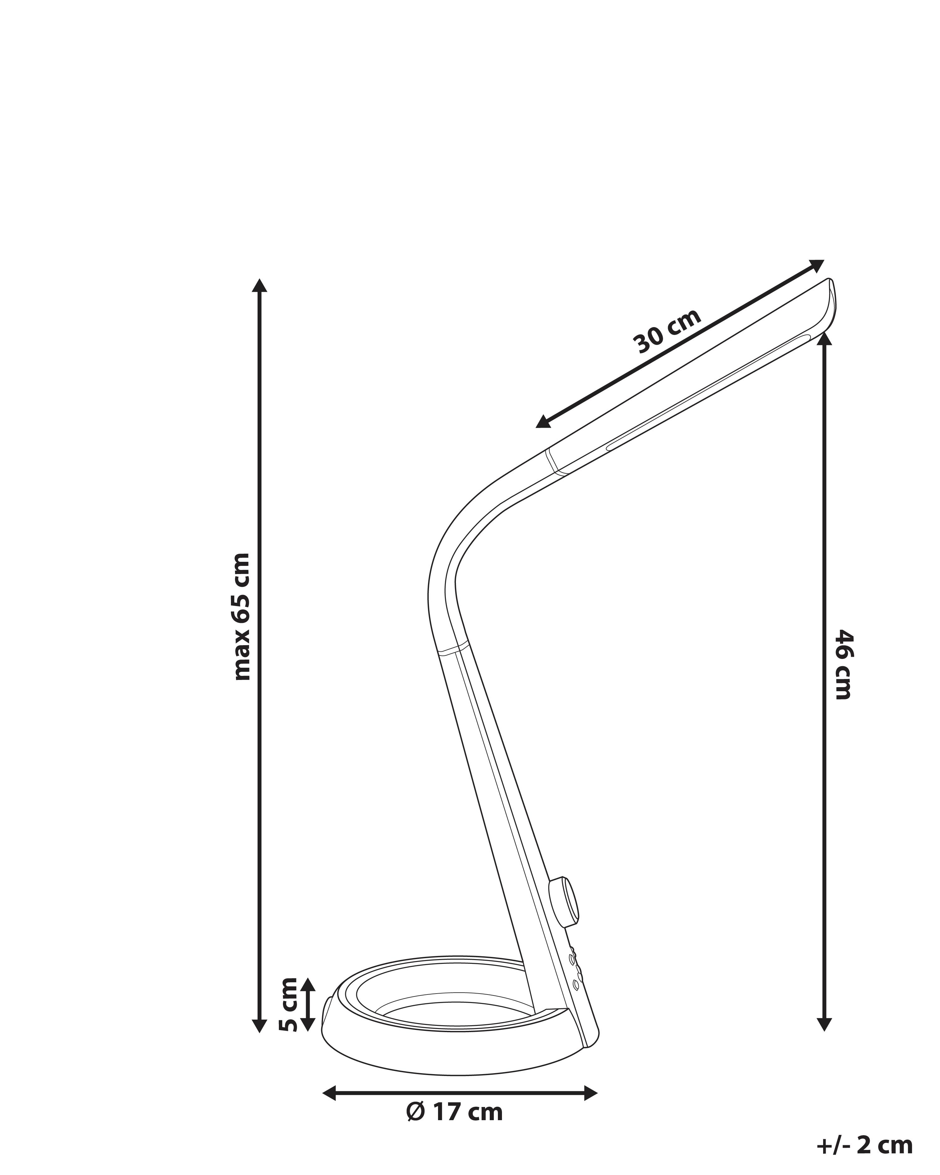 LED bureaulamp CANOPUS met USB-poort Zilver