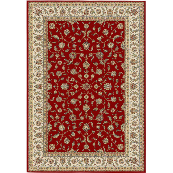 Tapis style persan en velours ras - kiana - rouge antique - 200 x 290 cm