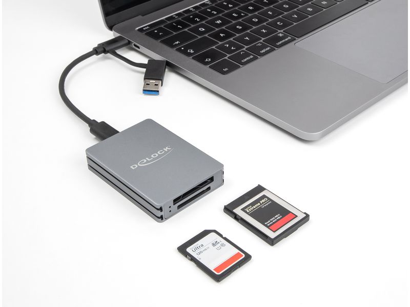 Delock Card Reader Extern 91011 USB Typ-C für SD/CFexpress Delock USB Type-C Card Reader für SD und CFexpress Typ B Speicherkarten