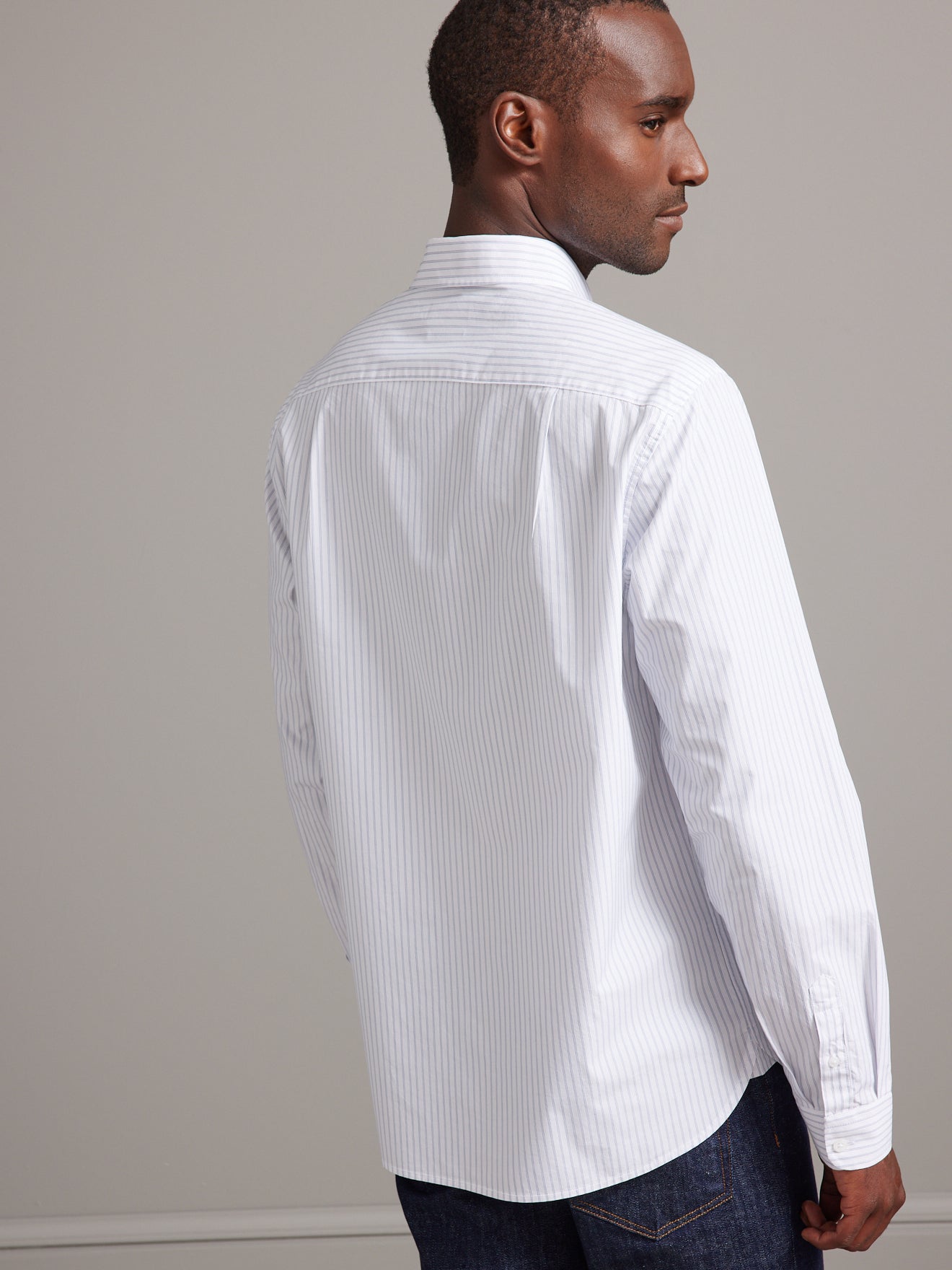 Chemise fines rayures regular fit homme