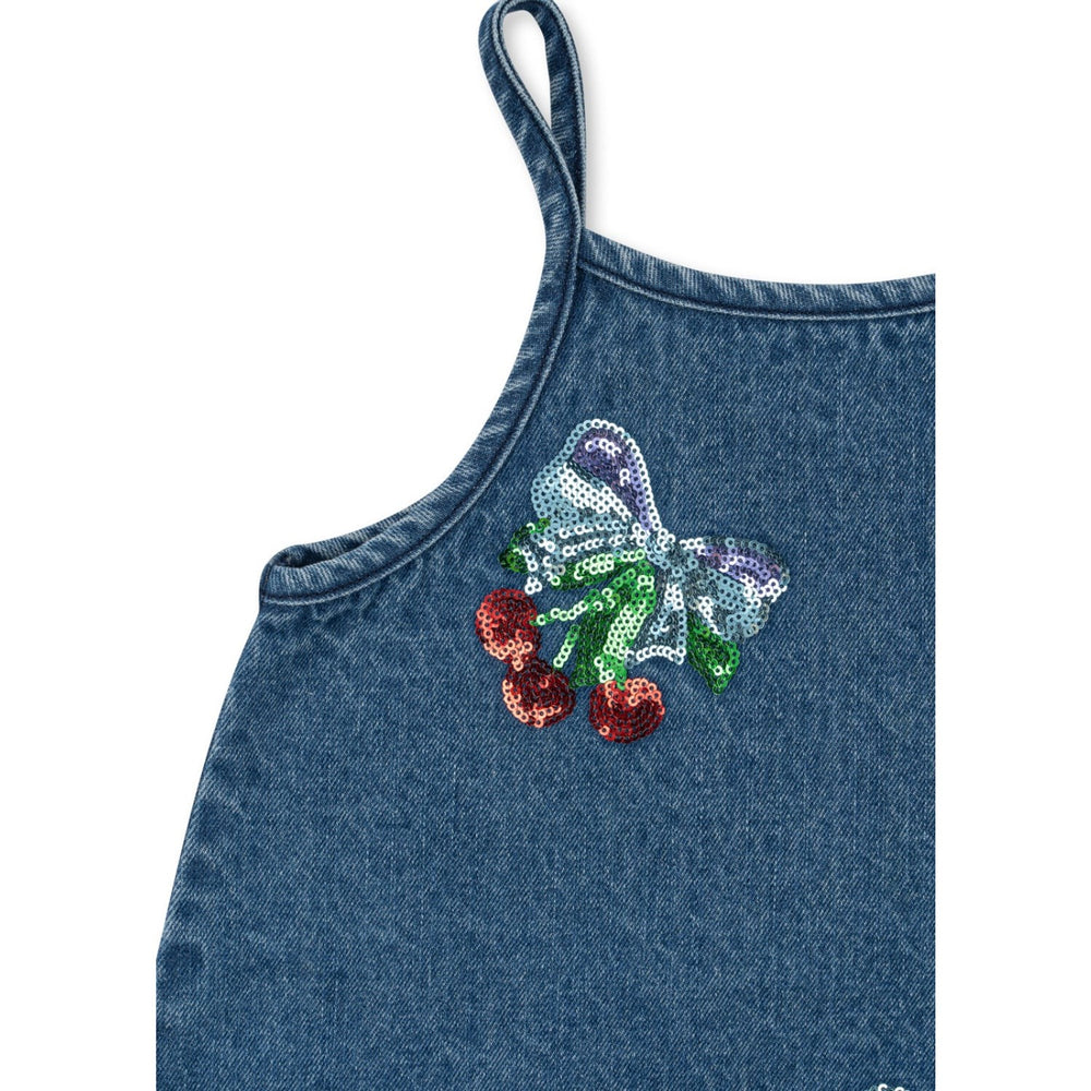 Køb Konges Sløjd Amarena Sequin Magot Paliet Strop Kjole Denim GOTS