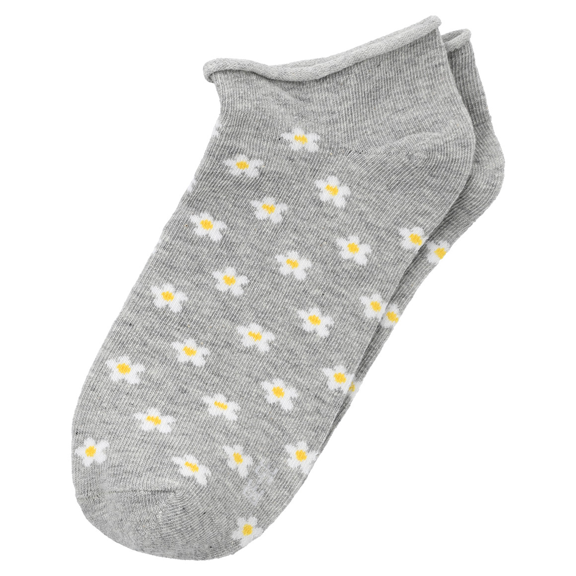 Gina Benotti 3 Paar Damen Socken mit Blumen-Allover rosa / hellbraun / hellgrau