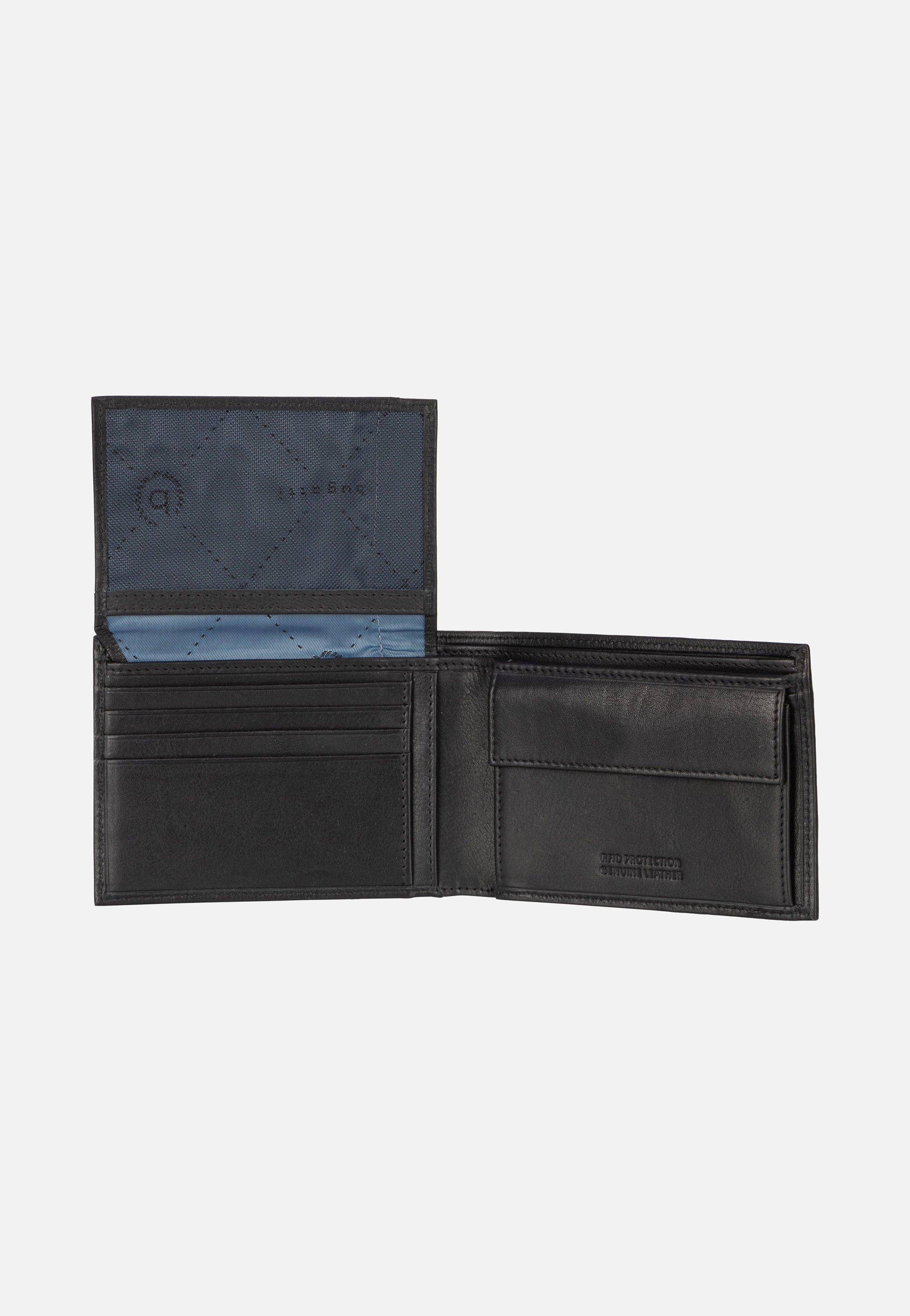 Nome Horizontal with Flap II Schwarz - Portemonnaie