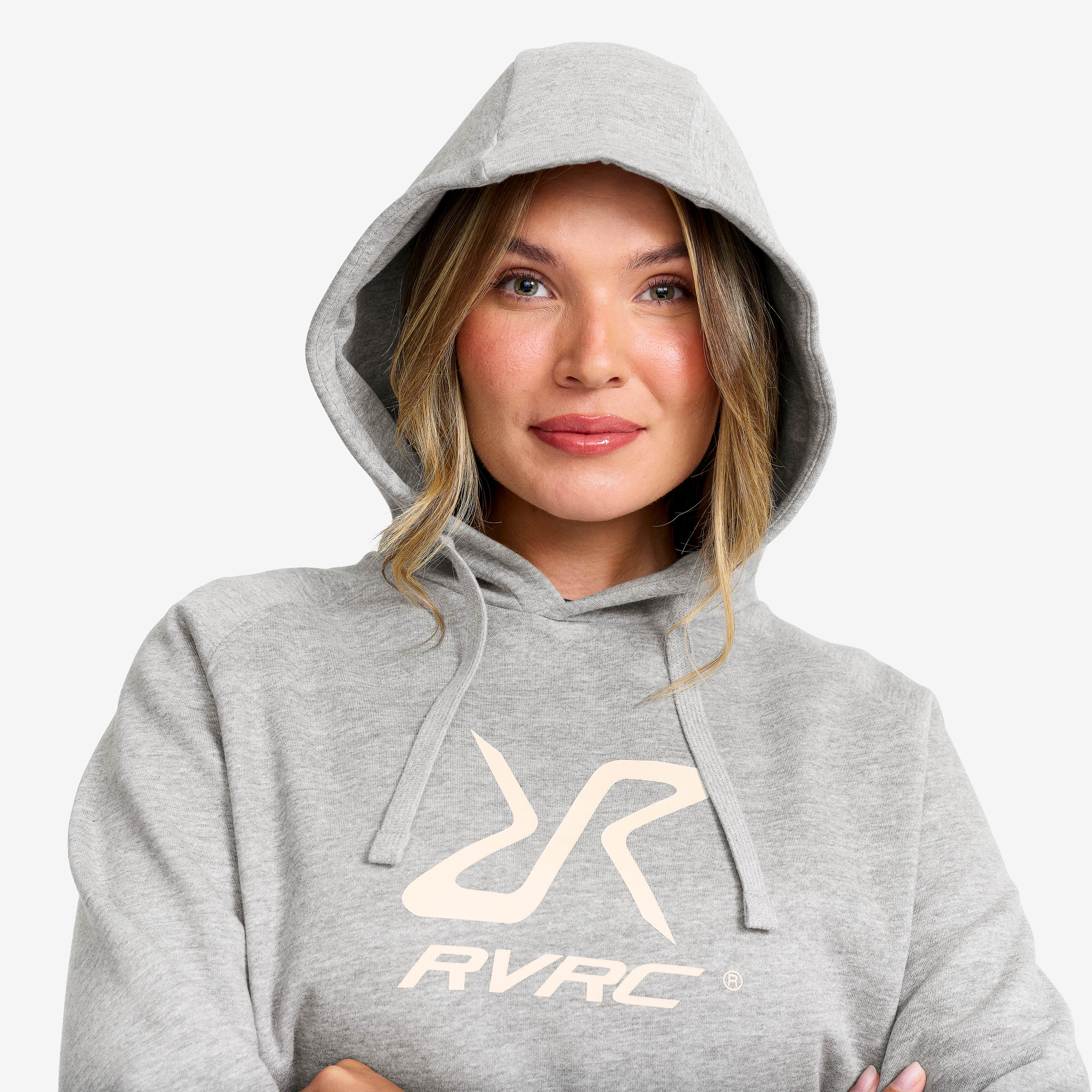 RVRC Hoodie Dame Grey Melange/Oatmeal