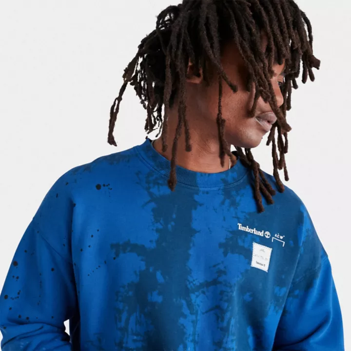 Moletom Timberland x A-Cold-Wall* com estampa abstrata de árvore na cor azul