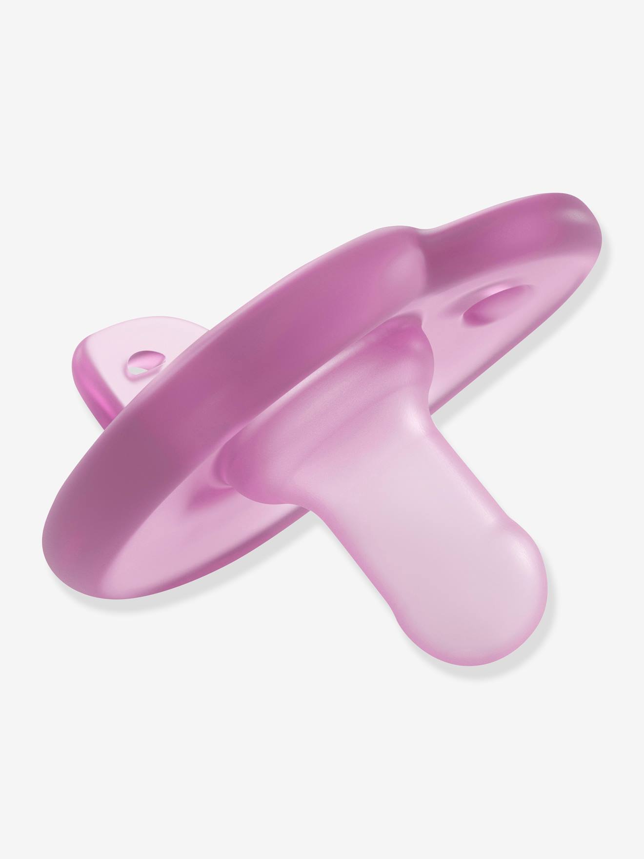 Pacote com 2 chupetas Philips AVENT Soothie Heart para recém-nascidos, rosa claro liso.