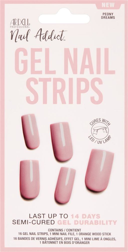 ARDELL Nail Addict Gel Nail Strips<br>16 Stück, Peony Dreams