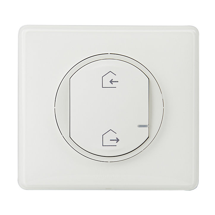 Commande générale sans fil Départ/Arrivée pour installation connectée Céliane with Netatmo blanc