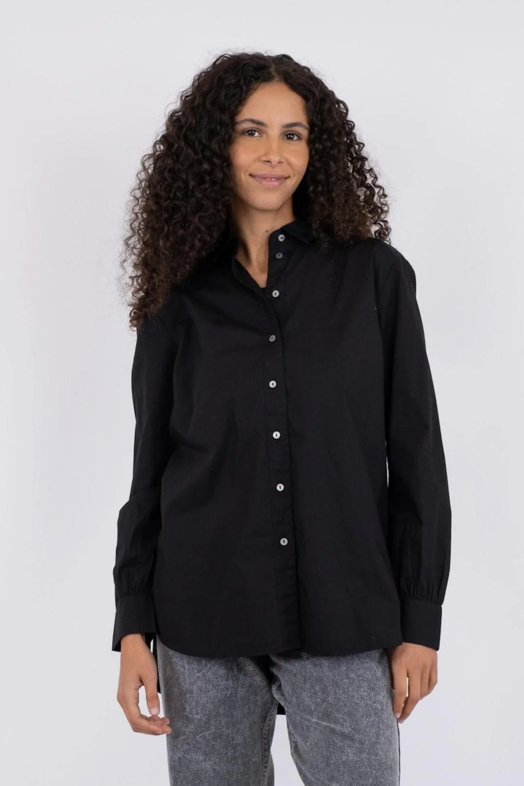 Neo Noir Margit C Poplin Shirt black