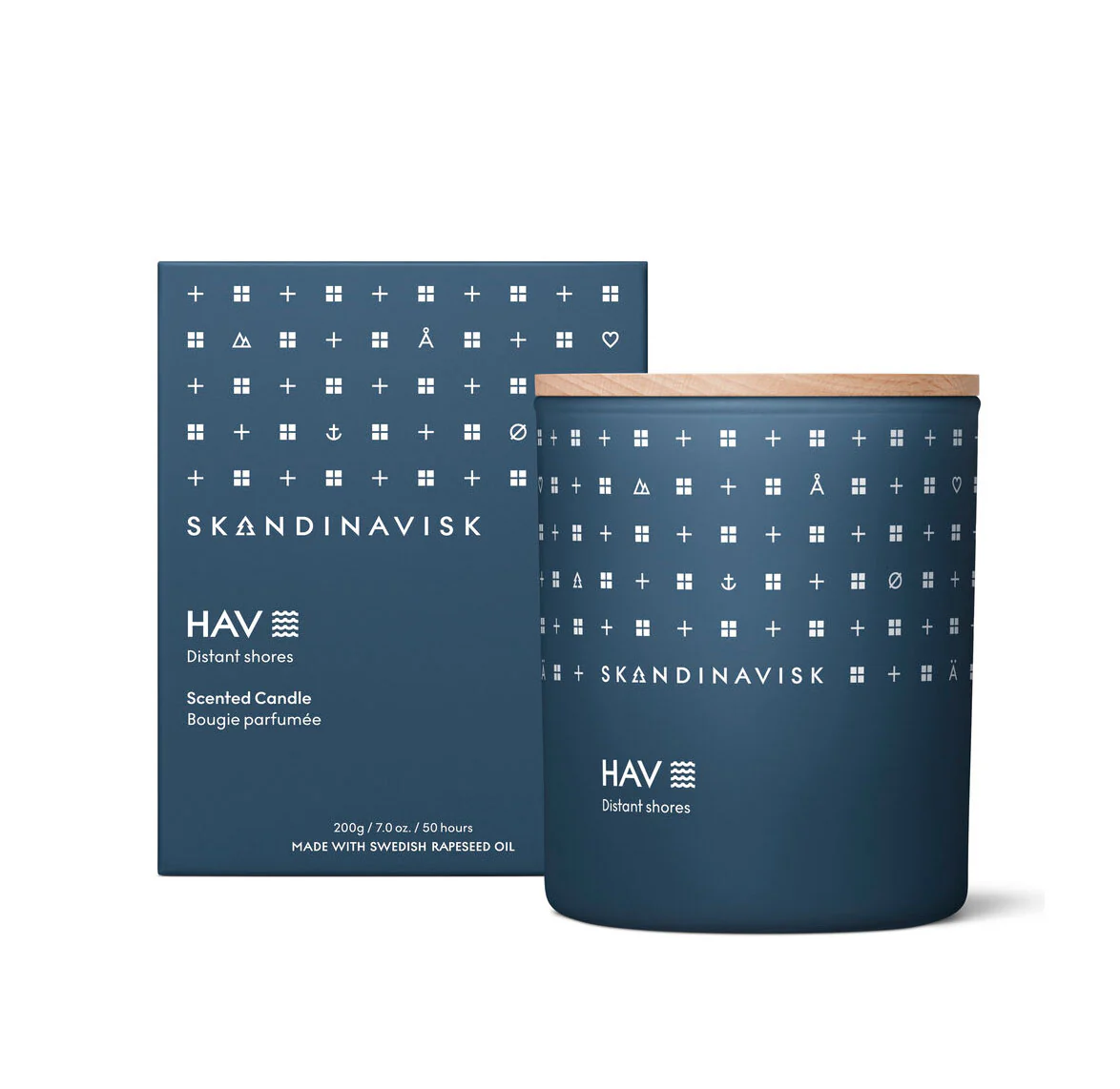 Skandinavisk  Hav duftlys, 200g, - Deep blue