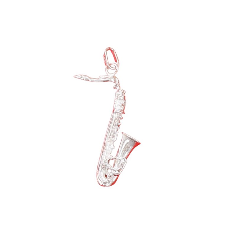 Pendentif saxophone ténor - Argent massif 925/1000
