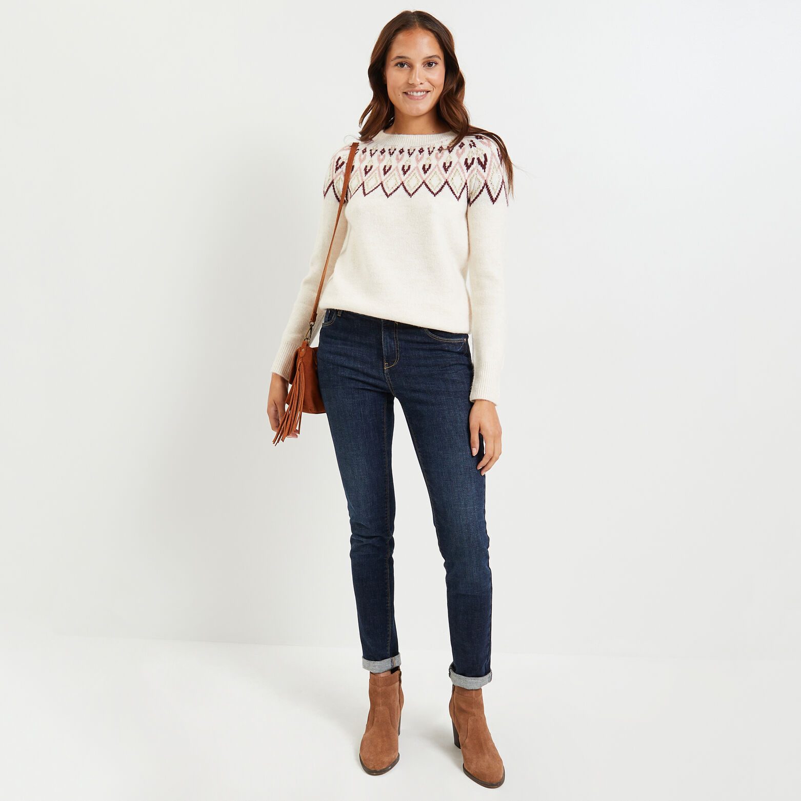 Pull col rond femme