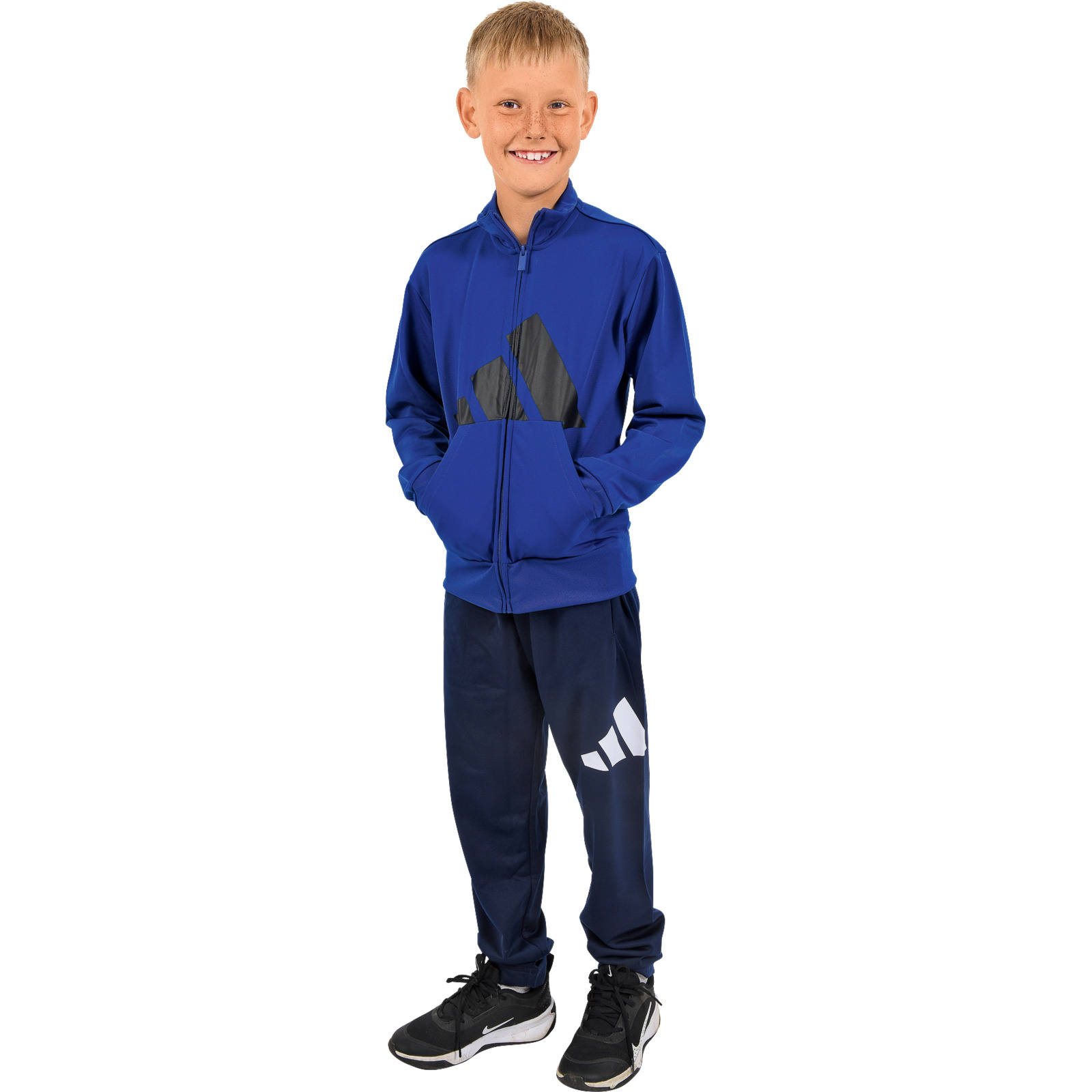 Adidas Kinder Trainingsanzug J BL TR 205 schwarz, 140