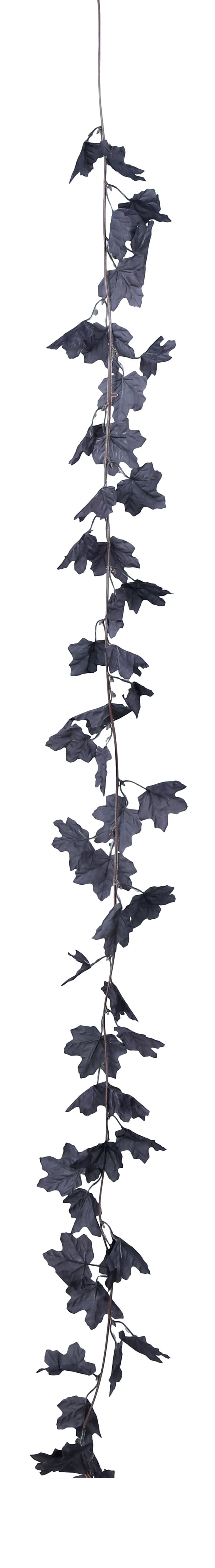 Halloween Zwarte Slinger Bladeren 1,8m