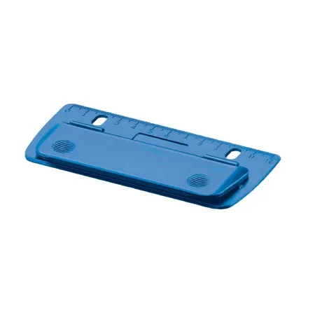 Herlitz Taschenlocher mit Linealfunktion, abheftbar, blau