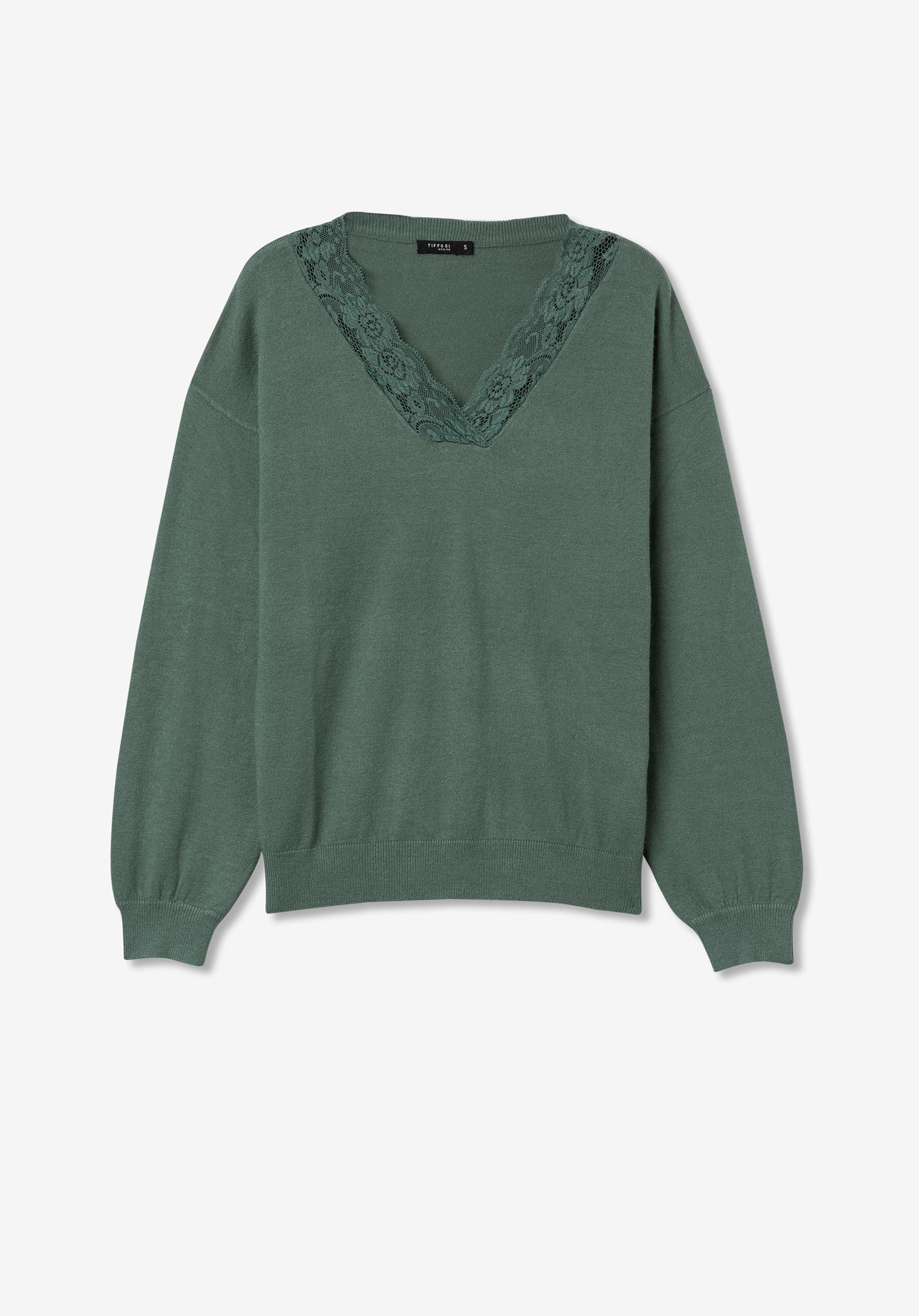 Camisola de Malha com Renda