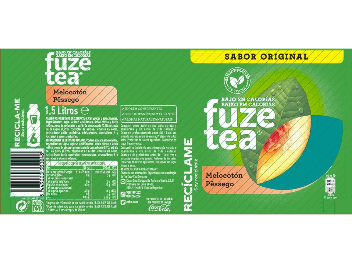 ICE TEA FUZE TEA PÊSSEGO 1.5L