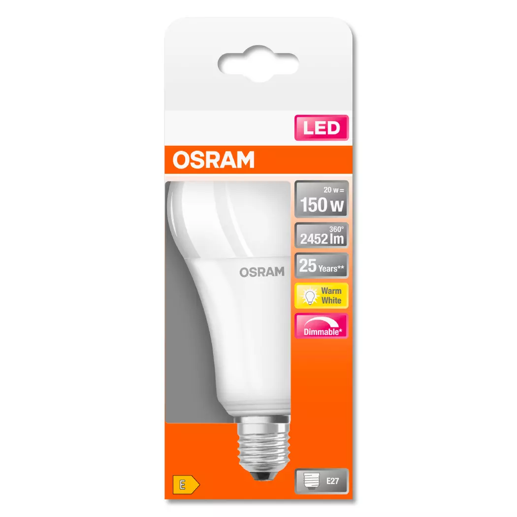 LED-Kolben matt E27/ 21Watt/ Energie E