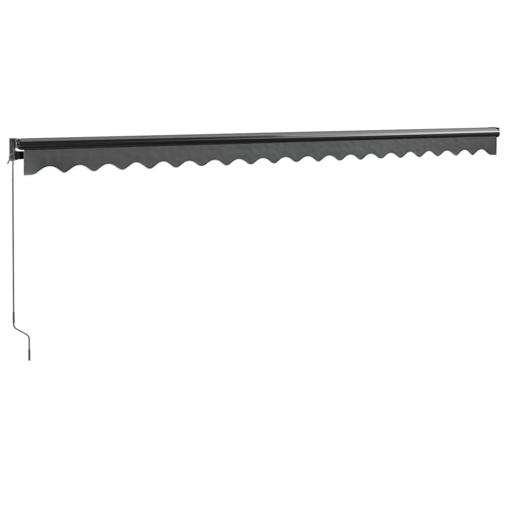 Auvent rétractable anthracite 5x3 m tissu et aluminium