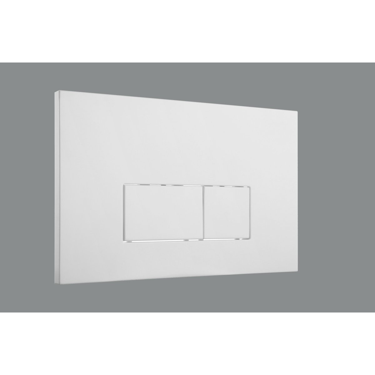 Qeramiq Push kunststof drukplaat glans wit met vierkante knoppen voor o.a. UP320 inbouwreservoir
