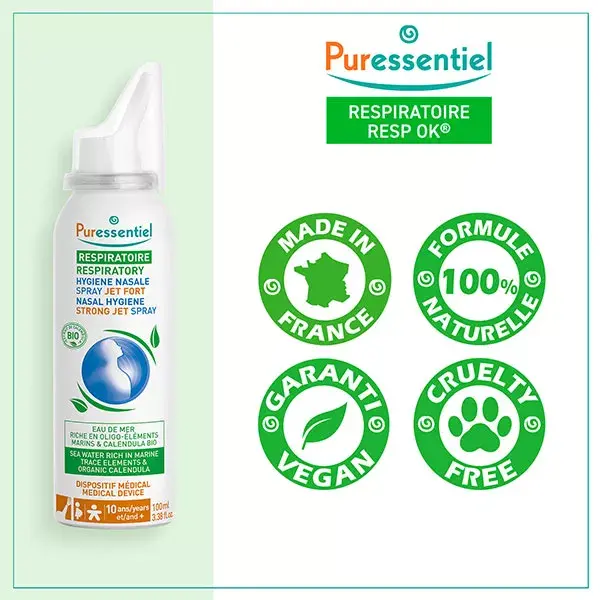 Spray Nasal para Higiene Respiratória Puressentiel - Jato Forte - 100ml