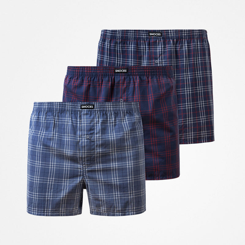 American Boxershorts aus Bio-Baumwolle Big Check