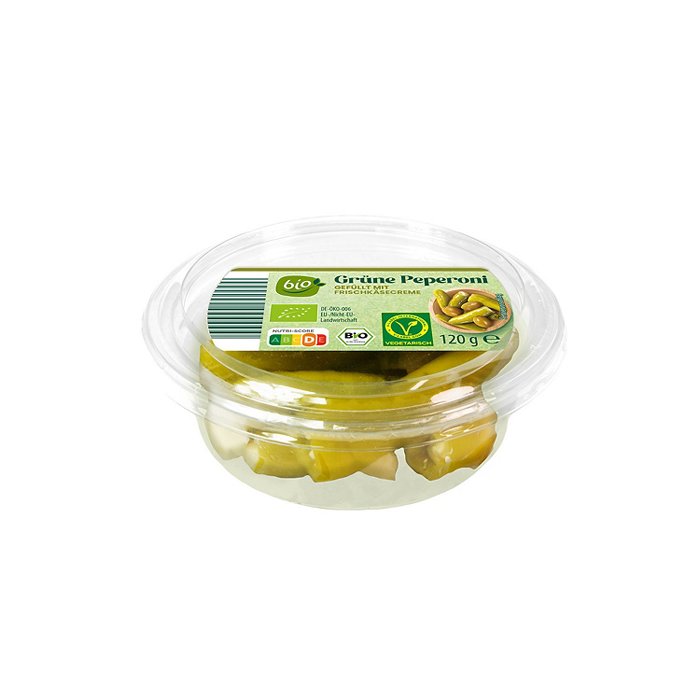 BIO Bio-Antipasti 120 g, Grüne Peperoni