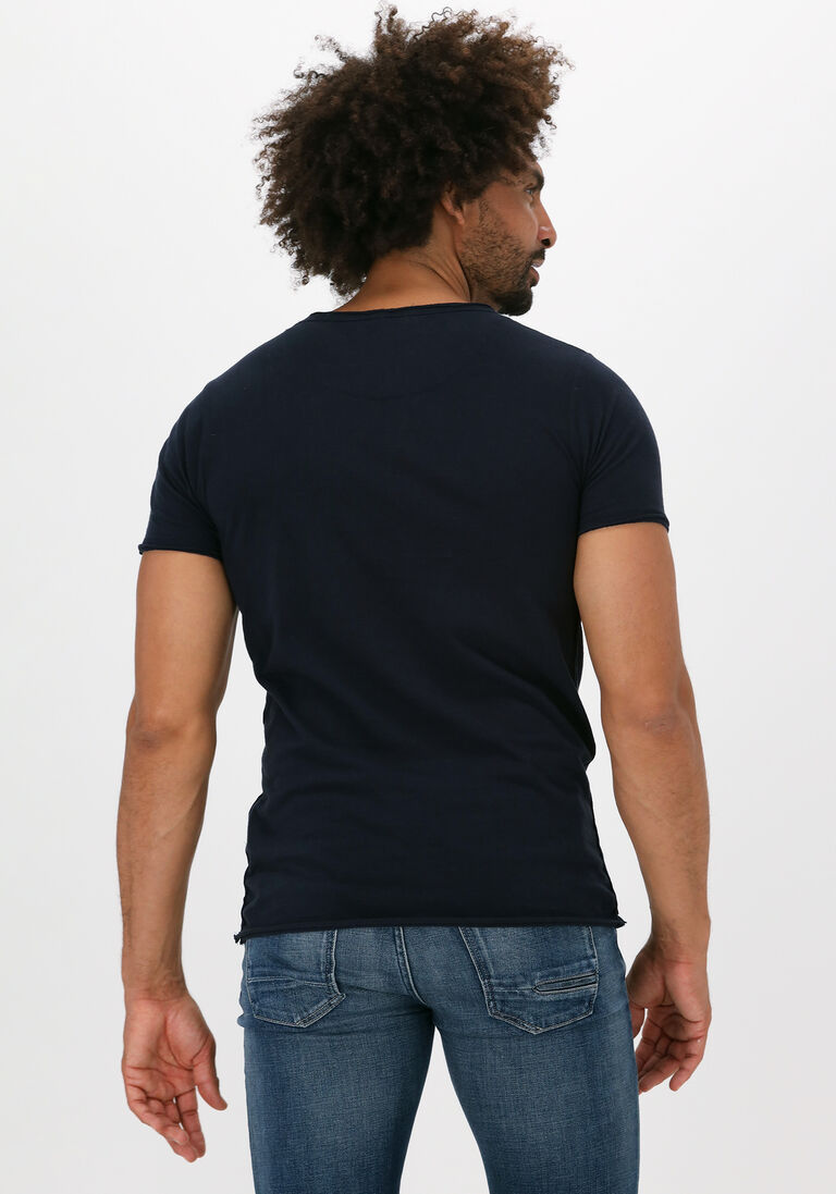 DSTREZZED donkerblauwe dstrezzed t-shirt mc. queen basic tee slub jersey