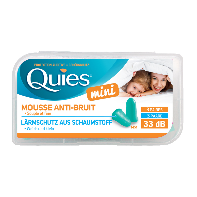 QUIES Lärmschutz aus Schaumstoff<br>6 Stück, MINI