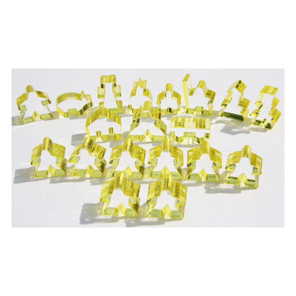 Carcassonne - Set de 19 Meeples Transparents