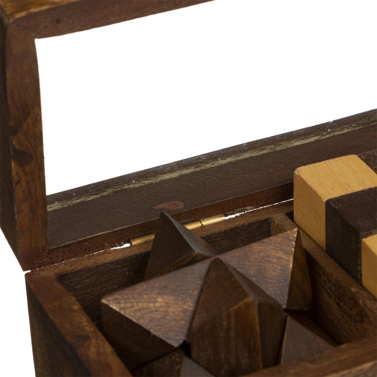JEU CASSE TETE BOIS D.17.5X6X7CM