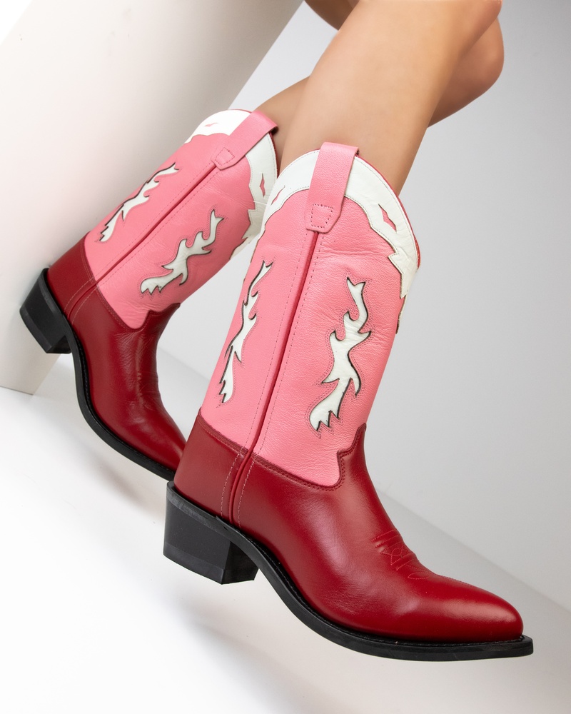Bootstock Velvet Cake Cowboylaarzen  - rood