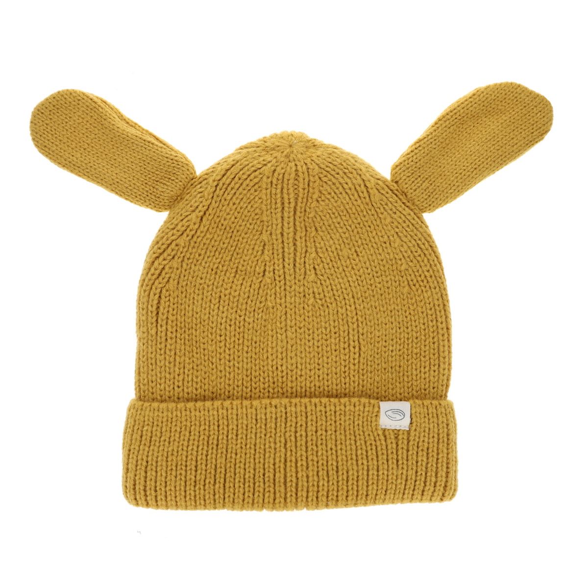 Bonnet oreilles lapin jaune miel Amande