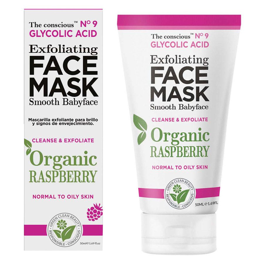 Biovène The Conscious Glycolic Acid Exfoliating Face Mask Organic Raspberry 50ml