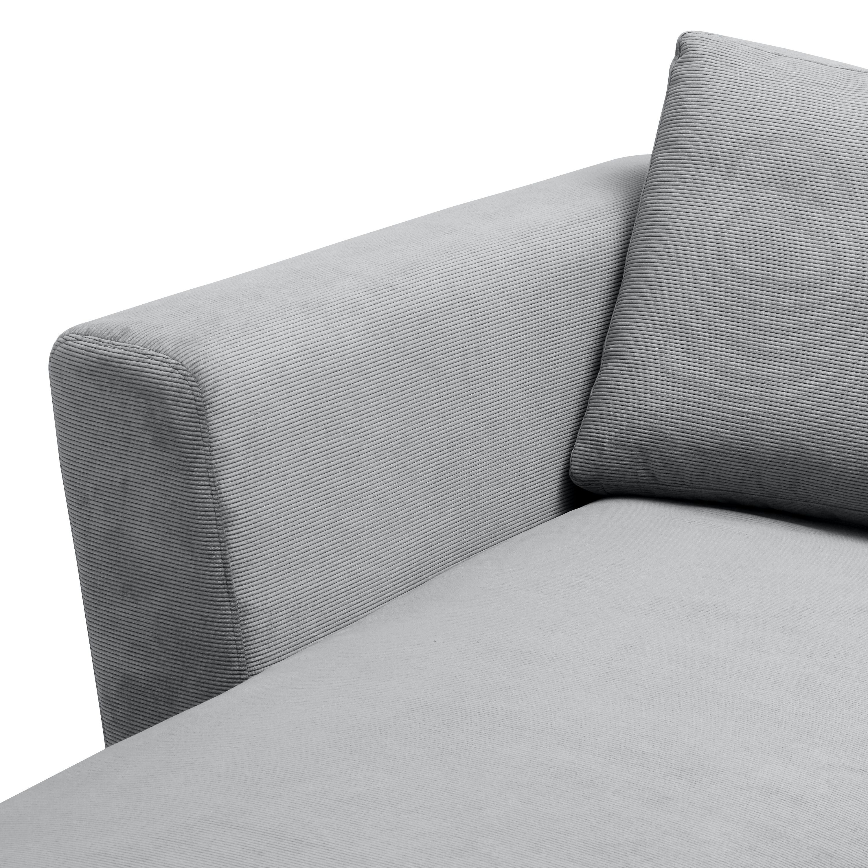 DIENER Ecksofa - Hellgrau / B: 235.0 cm x T: 156.0 cm x H: 81.0 cm