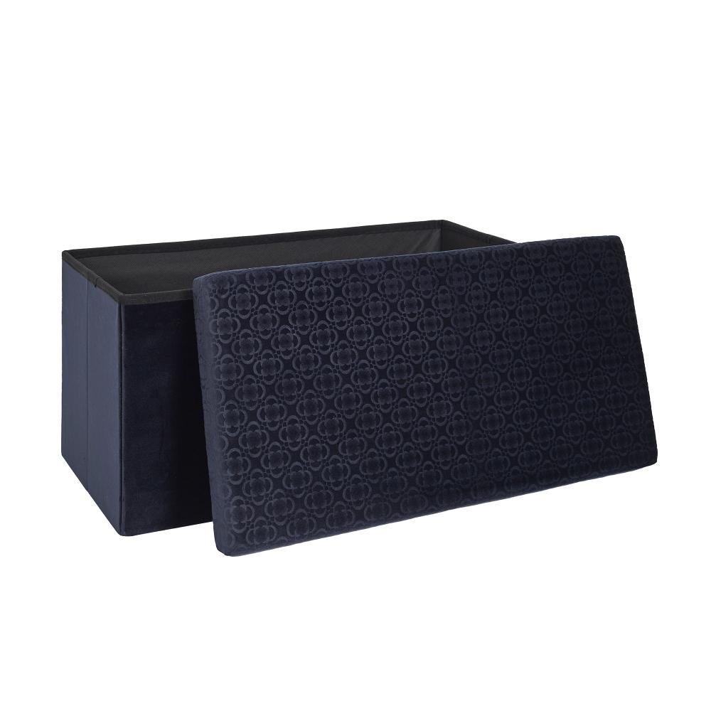 COFFRE BANC PLIABLE RETRO BLEU NUIT
