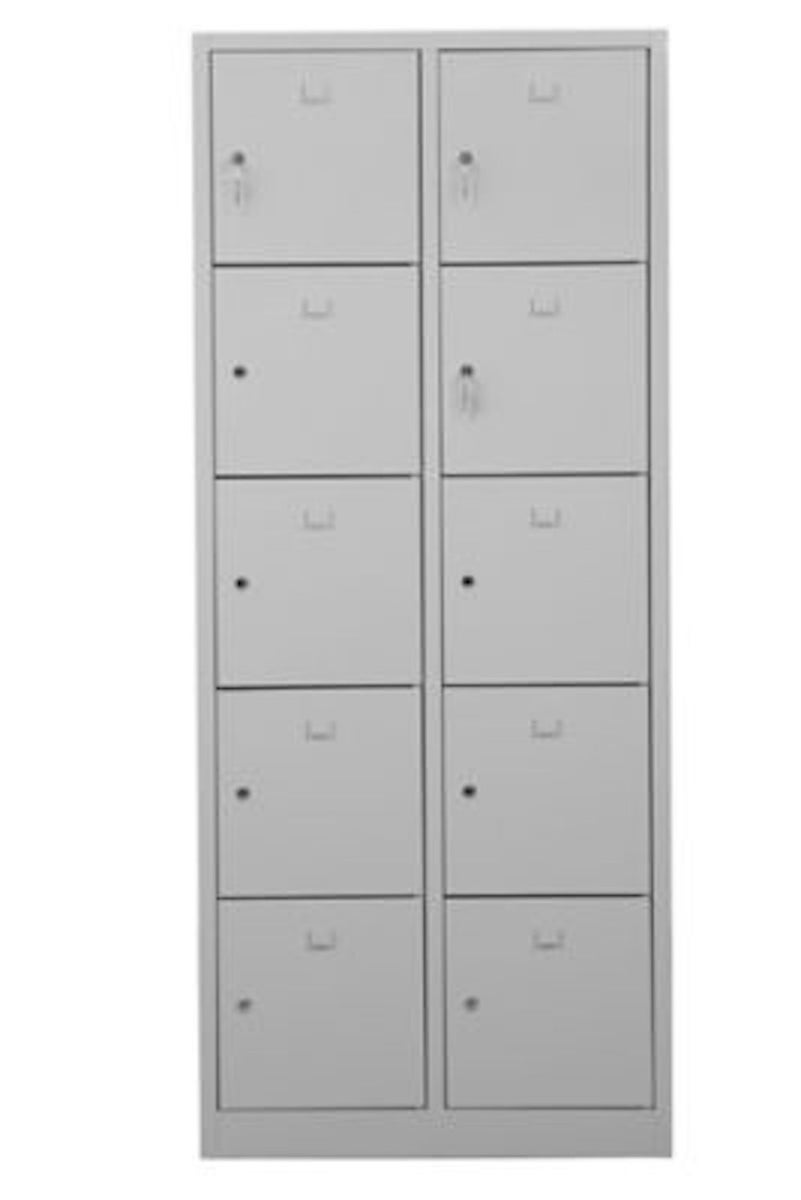 PROREGAL Falcon Medium Lockerkast (H x B x D): 190 x 80 x 45 cm, Cilinderslot, Grijs