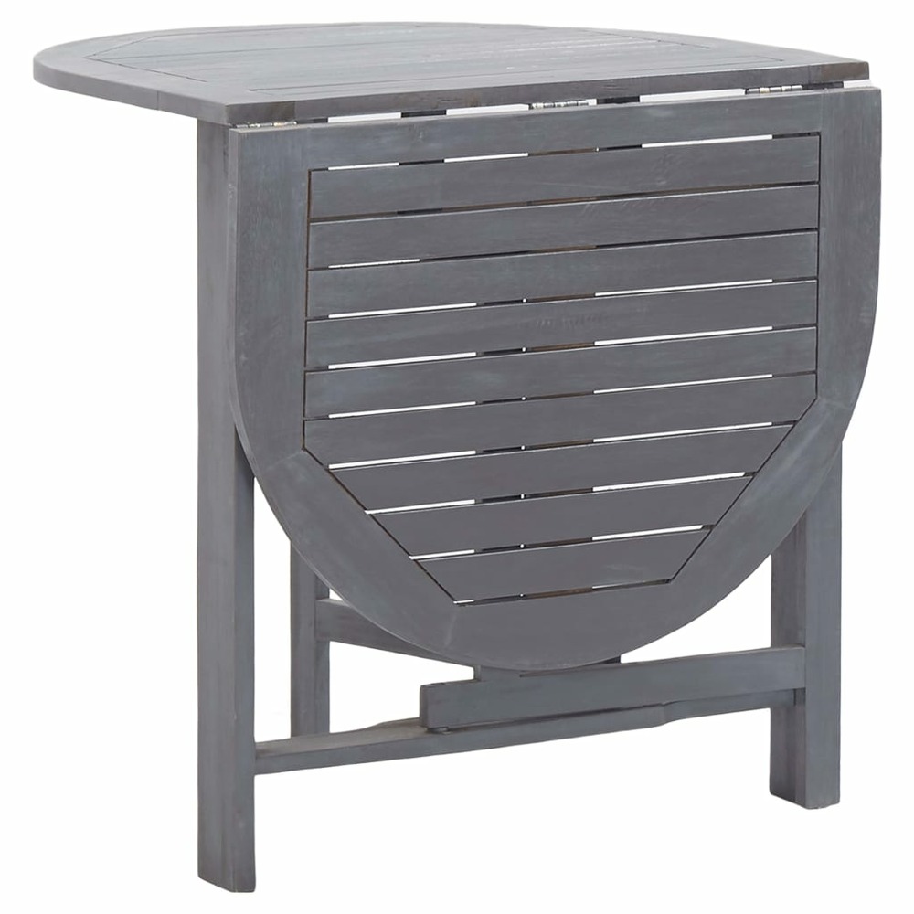Mobilier à dîner de jardin 5 pièces bois d'acacia massif gris